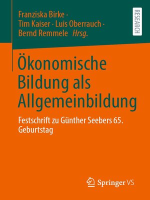 cover image of Ökonomische Bildung als Allgemeinbildung